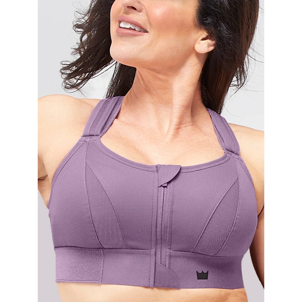 Shefit Ultimate Sports Bra Violet Mist 5Luxe High Impact Zip Front Adjustable